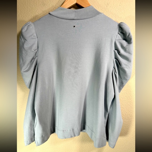 Cuyana French Terry Puff Sleeve Sweatshirt in Steel - Picture 11 of 13